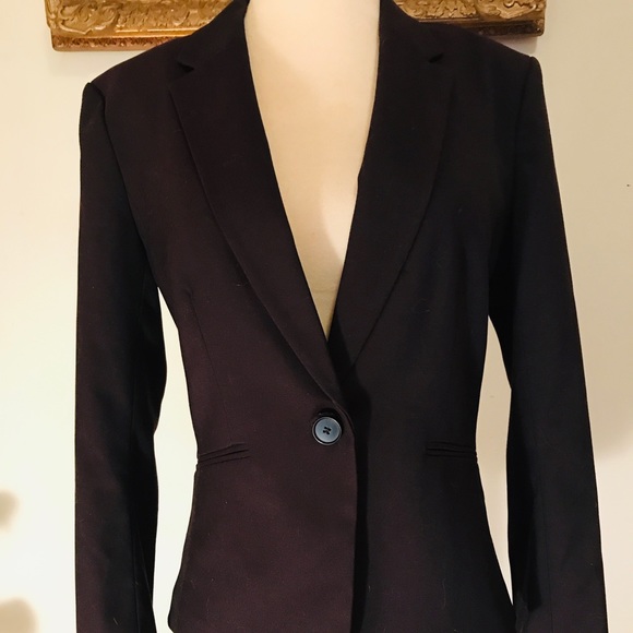 Deep Burgundy Short Fitted Flared Blazer - Picture 1 of 4